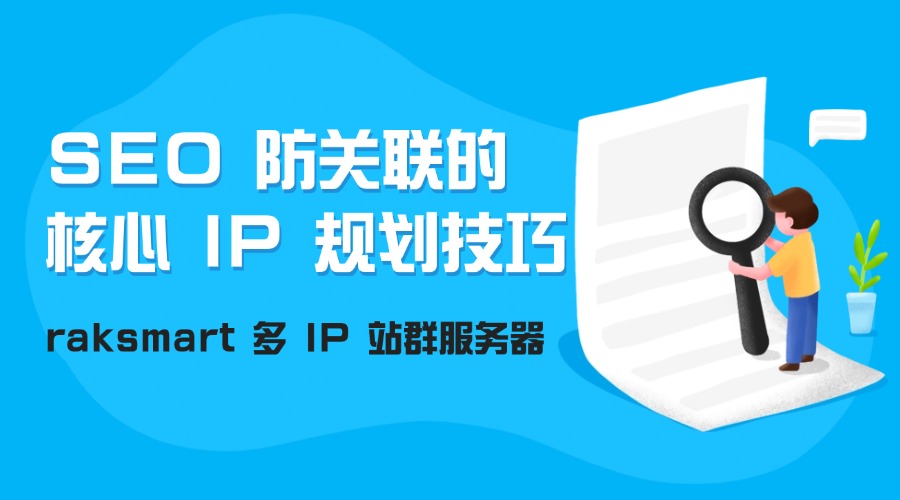 Raksmart 多 IP 站群服务器：SEO 防关联的核心 IP 规划技巧