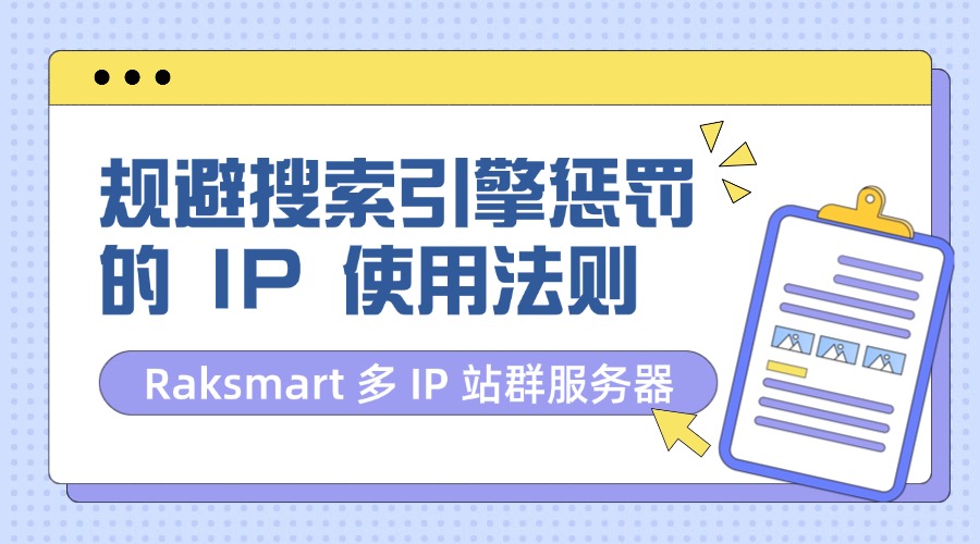Raksmart 多 IP 站群服务器：规避搜索引擎惩罚的 IP 使用法则