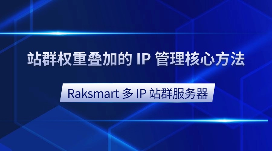 Raksmart 多 IP 站群服务器：站群权重叠加的 IP 管理核心方法